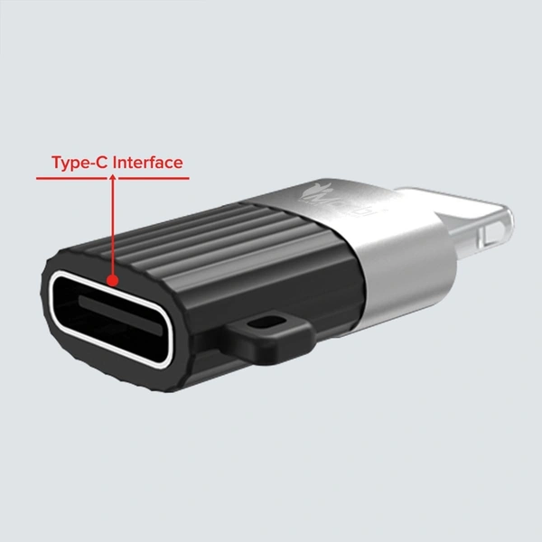 Morbi D-40 High-Speed USB-C to Lightning OTG Adapter with Keychain - Portable & Durable Data Transfer Connector for iOS Devices 