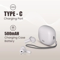 EVM EnZest Neo True Wireless Earbuds - 500mah Case Battery - 25Hrs Playtime - Voice & Touch Assistant (EVM-TWS-K12-White) - White