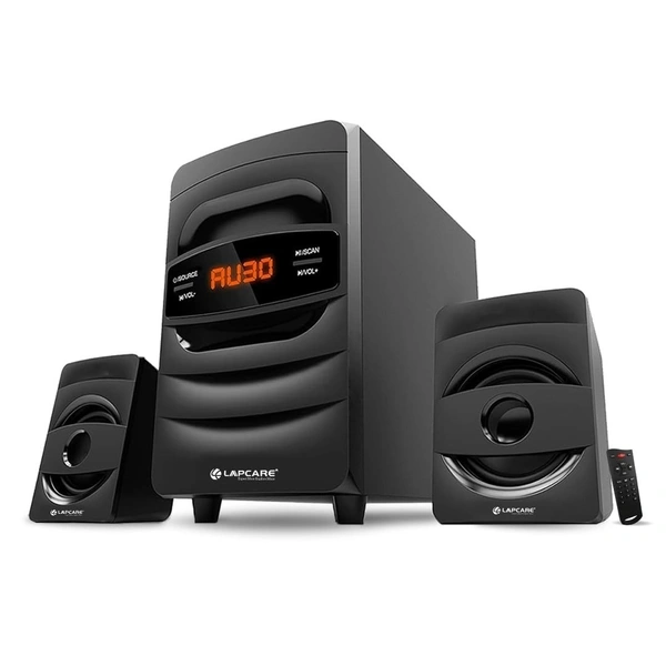 LAPCARE (LUS-207) Badshah 2.1 50W Bluetooth Home Theatre With High Bass | Stereo Sound | Multi Connectivity & Wireless Remote (Black)