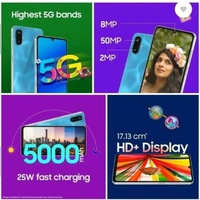 SAMSUNG Samsung Smart Phone Galaxy F06 5G, (6GBRAM, 128 GB Storage) (Lit Violet) - 6 GB, 128 GB