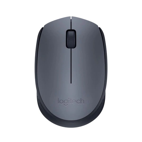 Logitech M170 Wireless Mouse, 2.4 GHz with USB Mini Receiver, Optical Tracking, 12-Months Battery Life, Ambidextrous PC/Mac/Laptop (Grey&Black)