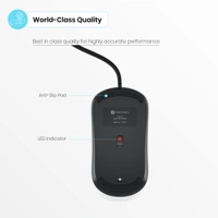 Portronics Toad 21 Wired Optical Mouse for Laptop/PC with Adjustable DPI, 1.5 M Length(Black)