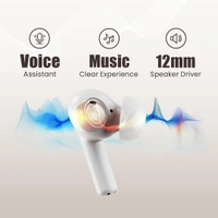 EVM EnZest Neo True Wireless Earbuds - 500mah Case Battery - 25Hrs Playtime - Voice & Touch Assistant (EVM-TWS-K12-White) - White