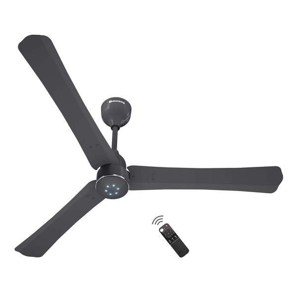 ATOMBERG Atomberg Renesa Halo Smart Celling Fan 1200mm BLDC Ceiling Fan With IoT & Remote | 5 star | High Air Delivery | Low Noise Operation | LED Speed Indicator | Sleek Design | 2+1  Year Warranty | (Pebble Grey) - Gray