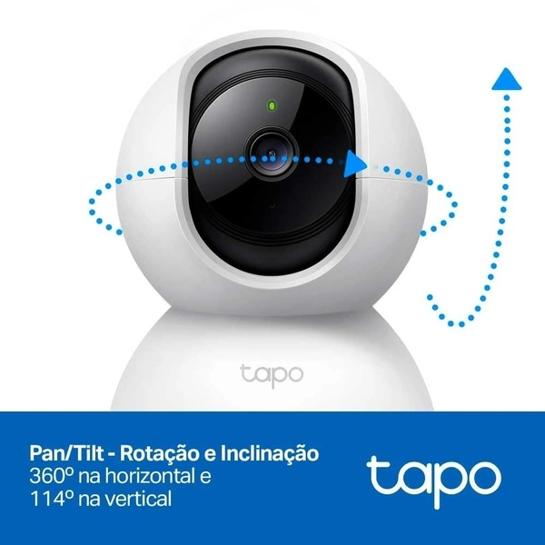 TP-LINK Tapo C200 360° 2MP 1080p Full HD Pan/Tilt Home Security Wi-Fi Smart Camera| Alexa Enabled| 2-Way Audio| Night Vision| Motion Detection| Sound and Light Alarm| Indoor CCTV (WHITE)