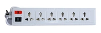 Shreyam SE-244 6 Way Extension | Switch With Indicator | 1.5 Length (White)