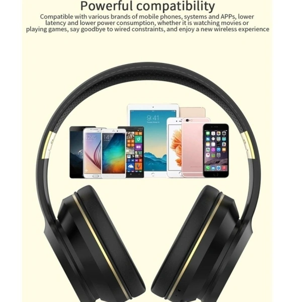 Target HB-T9 Wireless Headphone 17H Playtime, Type-C Charging, Built-In Mic, Universal Bluetooth Compatibility (BLACK)