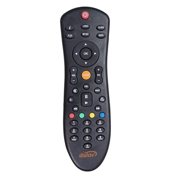 VEV Dish TV Remote Compatible For Dish TV Set Top Box (Black)