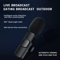 VEV K9 Dual Wireless Lavalier Microphone Plug and Play, No Need APP & Bluetooth Collar Mic for All iPhone, iPad, Mac Devices for YouTube, Live Stream & Video Recording (Black)