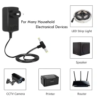 KK VEV K.K Power High-Quality 9V-1Amp DC Adapter Power Adapter Power Supply For Wi-Fi router, Set Up Box Tablet, Cctv Camera (BLACK) - 9V-1Amp
