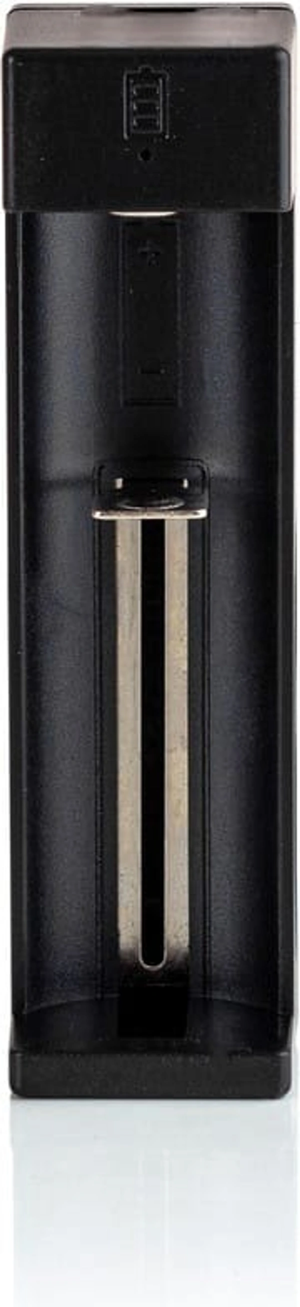 DEVAJI Devaji 1.5V Li-ion Battery Charger Rechargeable Battery Charging Adapter for Home Travel Camera flashlights Toys for AA-AAA Rechargeable Cells 1 Slot Universal Charger (BLACK)