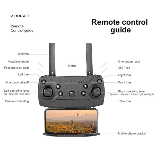 VEV E88 Pro Drone with 4K Camera – WiFi FPV, 1080P HD Dual Camera, Foldable RC with Altitude Hold, Visual Positioning, Auto Return, and App Control – High-Performance 4K Quality (Black)