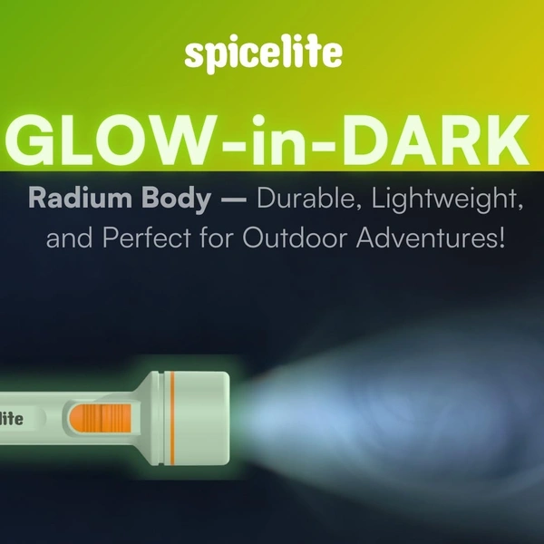 Spicelite Dheer 5W LED Torch – Premium LED Flashlight| 4X Torch Life| Heavy Duty Rechargeable Flashlight | Long Battery Life, and Rugged Design for Outdoor, Indoor, Emergency, and Daily Use, (White) - White