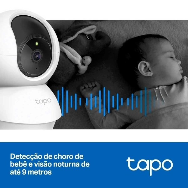 TP-LINK Tapo C200 360° 2MP 1080p Full HD Pan/Tilt Home Security Wi-Fi Smart Camera| Alexa Enabled| 2-Way Audio| Night Vision| Motion Detection| Sound and Light Alarm| Indoor CCTV (WHITE)