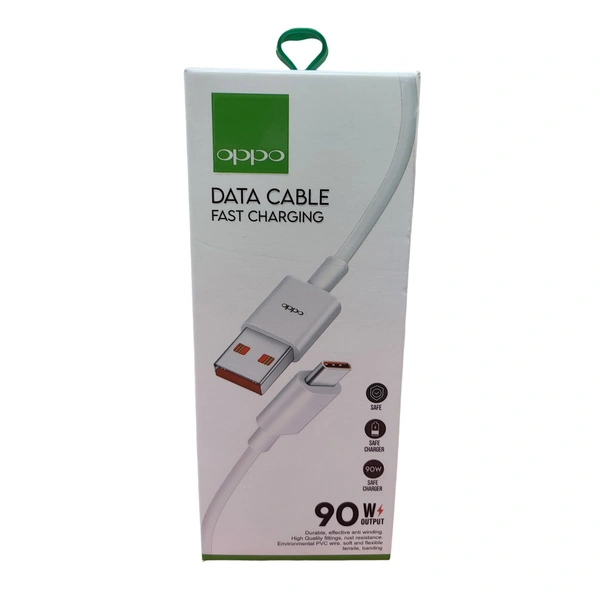 Oppo VEV Oppo Data Cable Fast Charging | Type-C | 90W Output | Super Charger (White)
