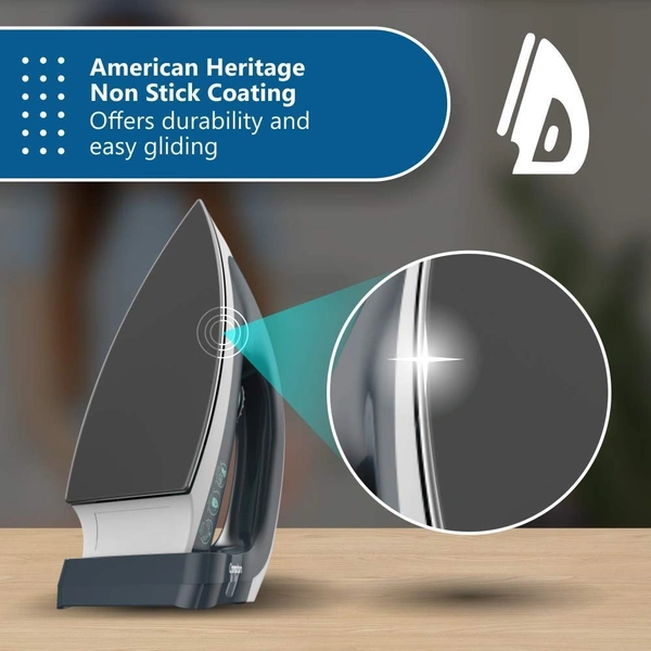 Crompton Desire ACGEI-DESIRE 1100W Dry Iron With American Heritage Coating, (Dark Blue) - Dark Blue