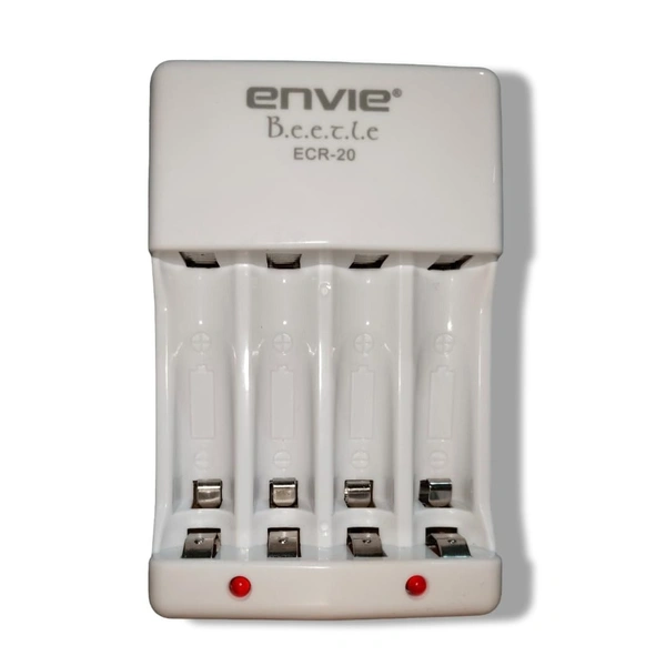 VEV Envie (ECR-20) Beecle 220V Rechargeable Battery Charger for AA & AAA Ni-mh Batteries with Two LED Indicator (WHITE)