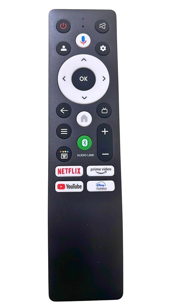 VEV Panasonic Bluetooth Voice Remote Control Compatible with Panasonic Smart TV Remote With Voice - Hot Keys Netflix, Prime Video, YouTube and Hotstar Function (Black)