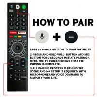 HUAYU Sony Voice Common LCD/LED Remote Control RM-L1351 Compatible for Sony Android TV RM-L1351, (Black) - Black