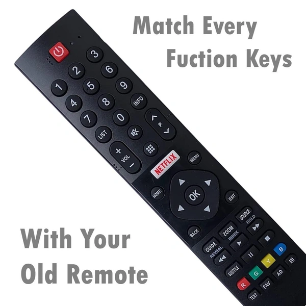 VEV Panasonic Smart TV Remote With Netflix Function Control Compatible With Panasonic Smart TV (BLACK)