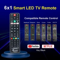 Lripl LRIPL Compatible Remote for Orpel TV/Croma TV/Dixon Remote/Fortex Tv Remote/Beethosol Smart tv Remote/Gangnam Street tv Remote with Netflix YouTube Key (Black)