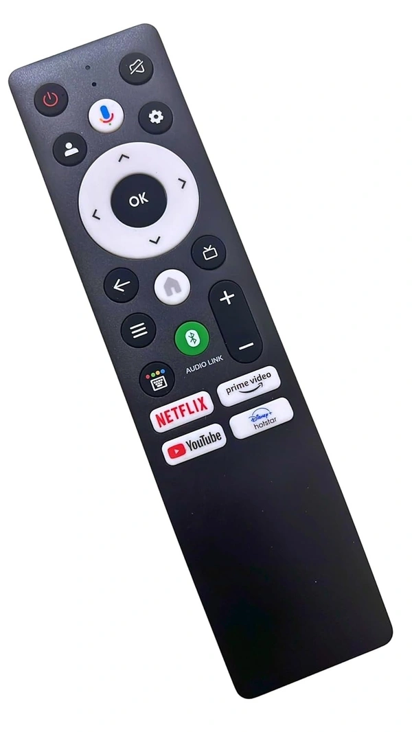VEV Panasonic Bluetooth Voice Remote Control Compatible with Panasonic Smart TV Remote With Voice - Hot Keys Netflix, Prime Video, YouTube and Hotstar Function (Black)