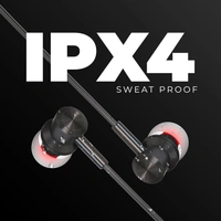 RD M-142 Bluetooth Wireless in Ear Neckband 10mm Drivers, Low Latency with Bluetooth v.5.1 EDR Chip for Gaming, 24 Hours Play Time, Type-C Fast Charging, 300 Hours Standby (Black)