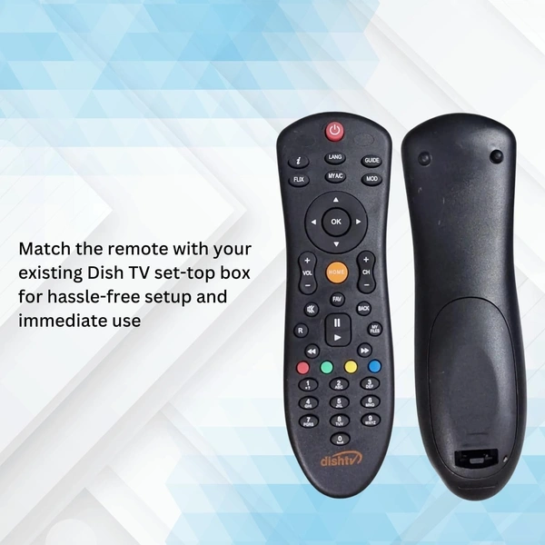 VEV Dish TV Remote Compatible For Dish TV Set Top Box (Black)