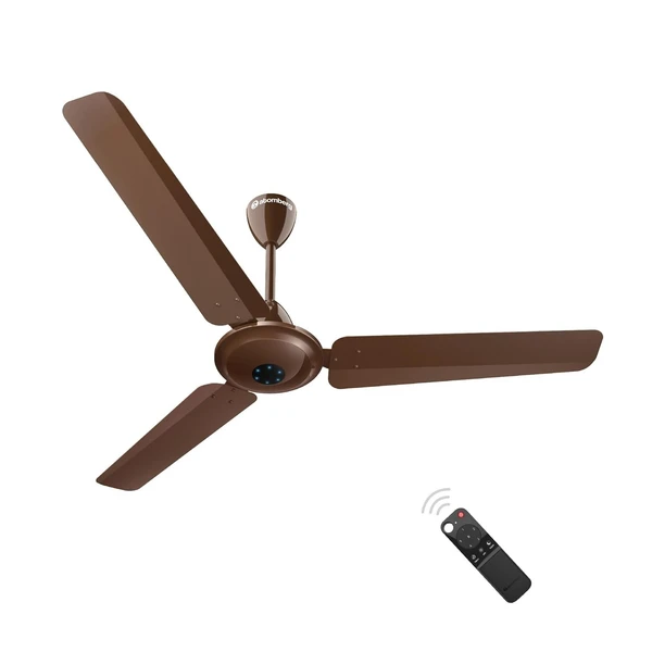 Atomberg atomberg Ikano 1200mm BLDC Ceiling Fan with Remote Control | BEE 5 star Rated Energy Efficient Ceiling Fan | High Air Delivery with LED Indicators | 2+1 Year Warranty (Gloss Brown) - Gloss Brown