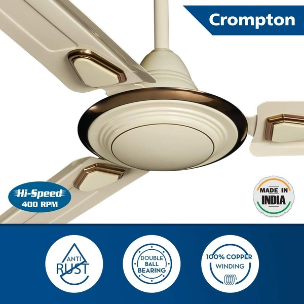 Crompton Super Briz Deco 1200 mm (48 inch) High Speed Decorative Ceiling Fan  - Ivory