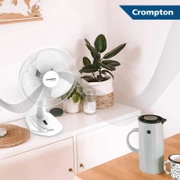 Crompton HighSpeed Torpedo 400-MM 125 Watts Table Fan (KD White) - White