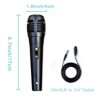 Target MC-100 Wired Dynamic Karaoke Microphones, Handheld Wired Uni-directional Vocal Microphone with 10ft XLR to 6.35mm Audio Cable for Karaoke Machine/Family Entertainment/Birthday Party/Classroom Use (BLACK)