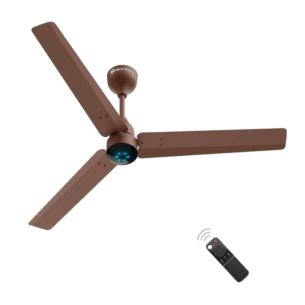 atomberg Renesa 1200mm BLDC Ceiling Fan with Remote Control | BEE 5 star Rated Energy Efficient Ceiling Fan | High Air Delivery with LED Indicators | 2+1 Year Warranty (Matt Brown) - Matte Brown