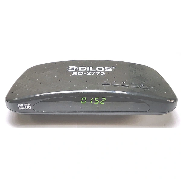 DILOS HR-6SE Digital Set-Top Box SD-2772 | Free-to-Air MPEG-2 | Get Lifetime Free TV / FM 999 Channels From DD Free Dish (No Monthly Charges) (Black)