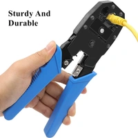 VEV 3-in-1 Modular Crimping Tool RJ45 Crimping Tool Kit & Cutter (BLUE)