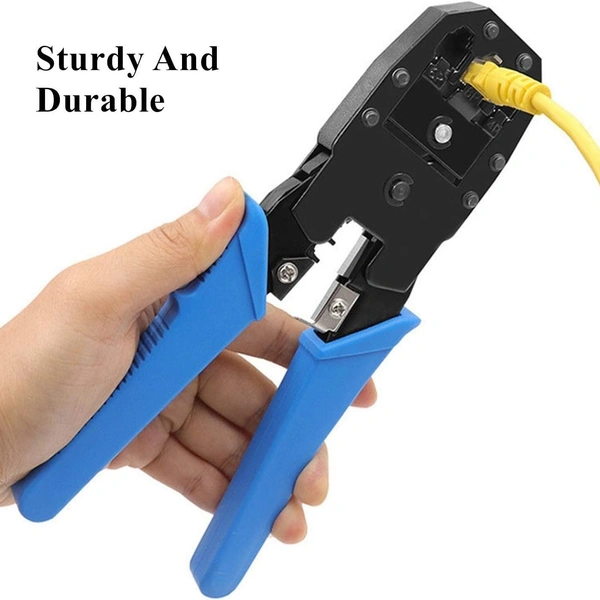 VEV 3-in-1 Modular Crimping Tool RJ45 Crimping Tool Kit & Cutter (BLUE)