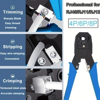 VEV 3-in-1 Modular Crimping Tool RJ45 Crimping Tool Kit & Cutter (BLUE)