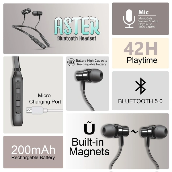 Morbi NB-21 Wireless Neckband | Dolby Sound | 40 Hours Music Time (Black)