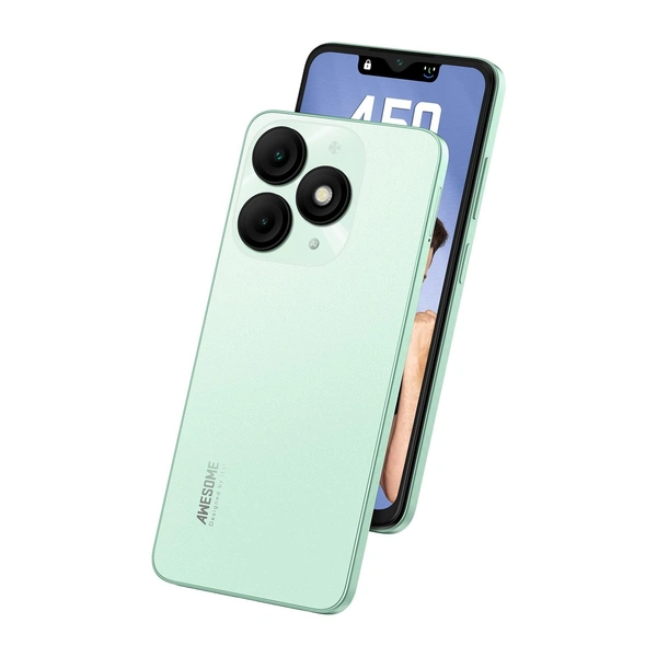 Itel itel A50|6.6" HD+ Display with Dynamic Bar| 8GB (3GB+5GB) RAM + 64GB ROM, Upto 8GB RAM with Memory Fusion|Octacore Processor|8MP AI Dual Rear Camera|5000 mAh Battery  (Lime Green) - Lime Green