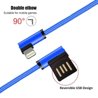 Ptron Solero L Shape Data Cable for iOS Devices | 2A Data Cable | Fast Charging & Data Sync (Blue)