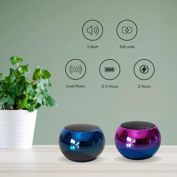 Boat Charge 2 Metal Speaker | Mini Portable Sound High Bass Bluetooth Speaker (Multicolor) 