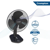 Crompton HighSpeed Torpedo 400-MM 125 Watts Table Fan - Black