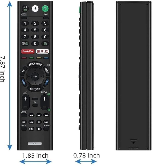 HUAYU Sony Voice Common LCD/LED Remote Control RM-L1351 Compatible for Sony Android TV RM-L1351, (Black) - Black