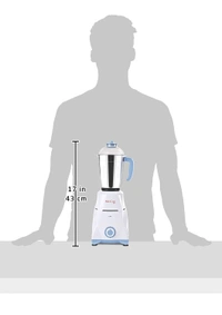 McCoy Aura 750-Watt Mixer Grinder with 3 Stainless Steel Jars (White & Blue)
