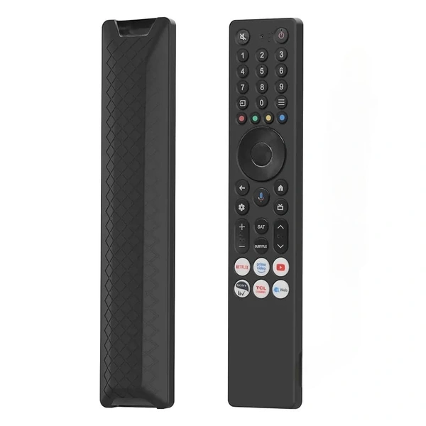VEV TCL "Q" LED Smart TV Remote Compatible With TCL "Q" LED Smart TV With Hot Keys Netflix, Primevideo, YouTube, SonyLiv, TCL Channel, Web Search Function (BLACK)