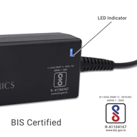 Zebronics Zeb- LA401720045L 45W Laptop Adapter 4x1.7mm Connector  (Black)