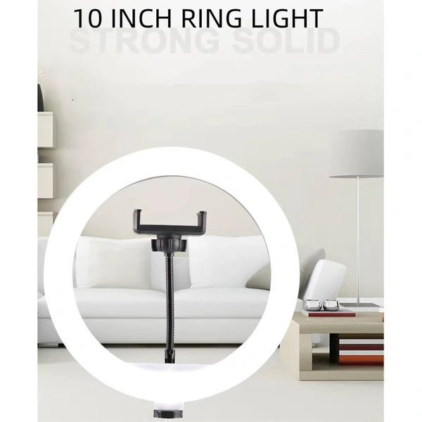 VEV Ring Fill Light 10 Watt LED Ring Light with 26 Cm With Phone Holder 10 Level Dimmable With 3 Modes of Light