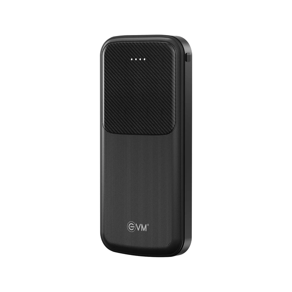 EVM 10000mAh Enjoy Power Bank - 12W Fast Charging - Portable External Battery Pack with LED Indicator (EVM-P0405) 