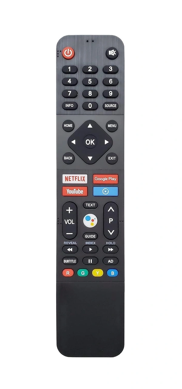 VEV itel Smart TV Remote With Netflix YouTube Google Play Function Compatible For Itel Smart Smart TV (Black)