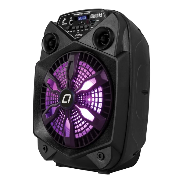 Artis BT101 20W Portable 5.0 Bluetooth Party Speaker with FM/USB/TF Card & Wired Mic (Black)